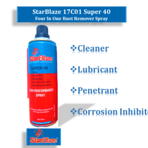StarBlaze 17C01 Super 40 Four In One Rust Remover Spray – Corrosion Protection, Lubricant & Moisture Displacer – 400 ml (Pack of 2)