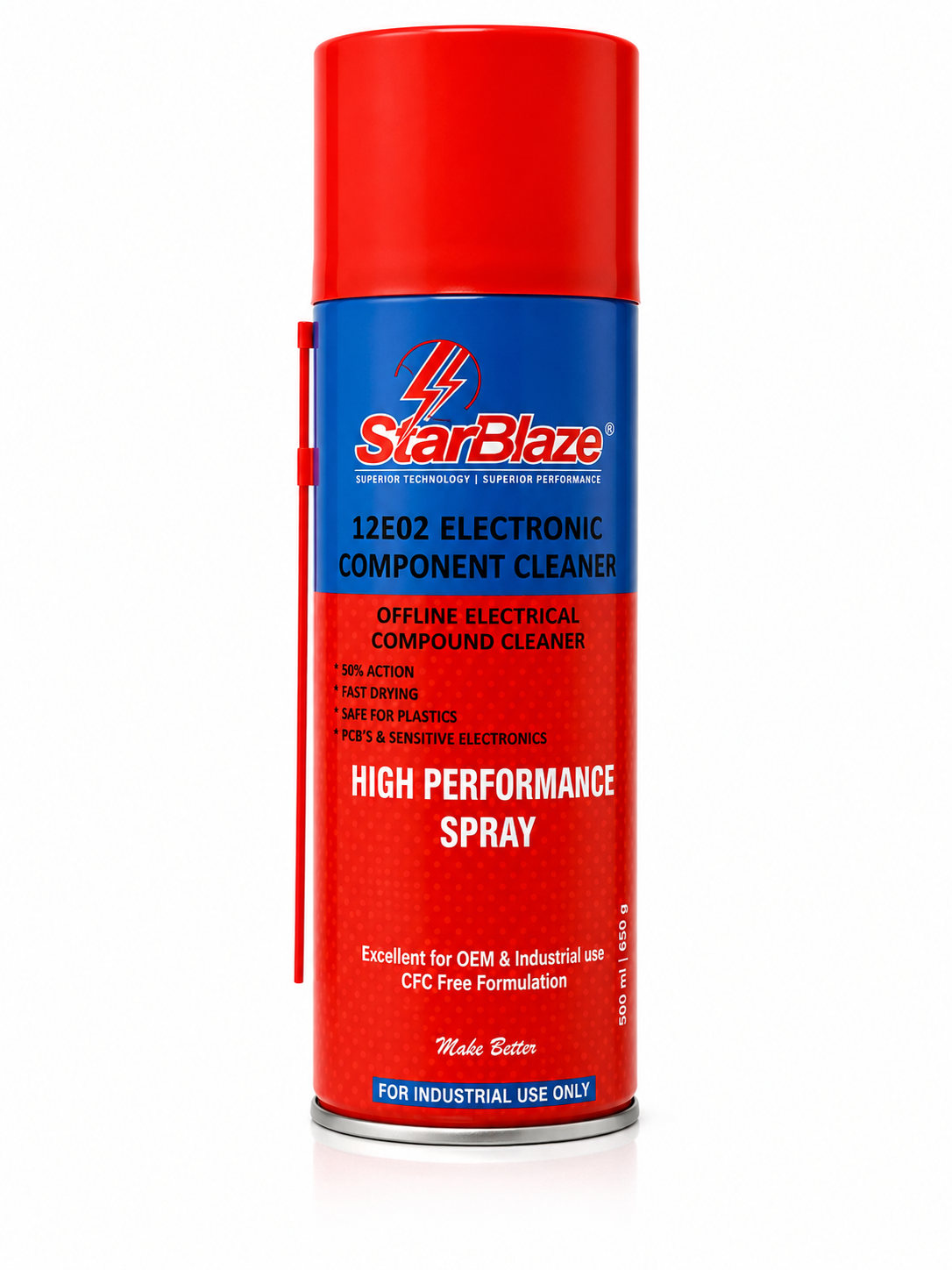 file_00000000286882088565f83eec7fb6a4 StarBlaze 12E02 Electronic Component Cleaner – Non-Foaming Circuit Board & Electronic Cleaner – 330 ml (Pack of 2) - Image 1
