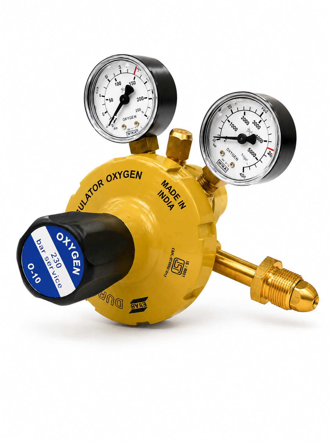 file_0000000094d88211820e3bbdc448f3a5 ESAB DURA 0-10 Double Stage Oxygen Regulator – Heavy-Duty Pressure Regulator for Cutting & Heating – 300 Bar Inlet, 1000 L/min Flow, ISI Certified - Image 1