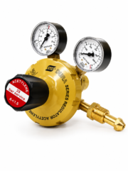 ESAB DURA A-1.5 Acetylene Double Stage Regulator – 1.5 Bar Output – ISI Certified, ISO Gauges – Heavy-Duty Gas Pressure Regulator for Welding, Cutting & Heating – 40 Bar Inlet