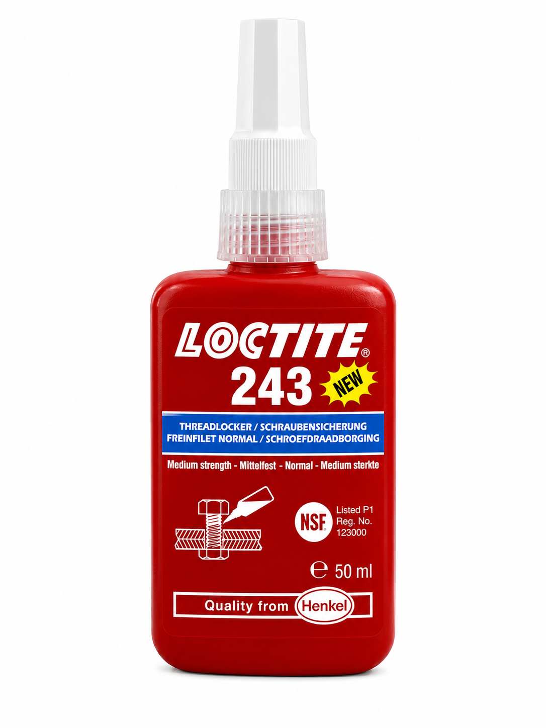 file_00000000217081f889c259d4be5fd703 LOCTITE® 243™ Blue Threadlocker – Medium Strength Oil-Resistant Anaerobic Adhesive for Automotive & Machinery Fasteners (50ml Bottle) - Image 1