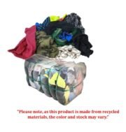 50kg Multi-Color Cotton Waste – Recycled Textile Cleaning Rags & Craft Fabric - Image 2