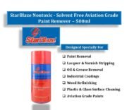 StarBlaze 11C04 Paint Remover – Aviation Grade, Water-Based Paint Stripper – Plastic Safe & Solvent-Free – Biodegradable Formula – 500ml Pack of 2 – Heavy-Duty Paint Removal