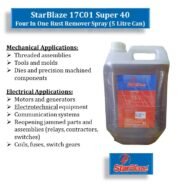 StarBlaze 17C01 Super 40 Four In One Rust Remover – Heavy Duty 5 Litre Can for Industrial & Electrical Applications with High Corrosion Resistance and Wide Temperature Range - Image 3