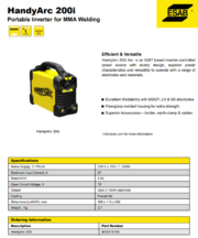 ESAB Handy Arc 204i Arc Welding Machine – Portable 220V IGBT Inverter Welder for MMA Welding – Supports Up to 4mm Electrodes – High Efficiency for Professional & DIY Use - Image 10